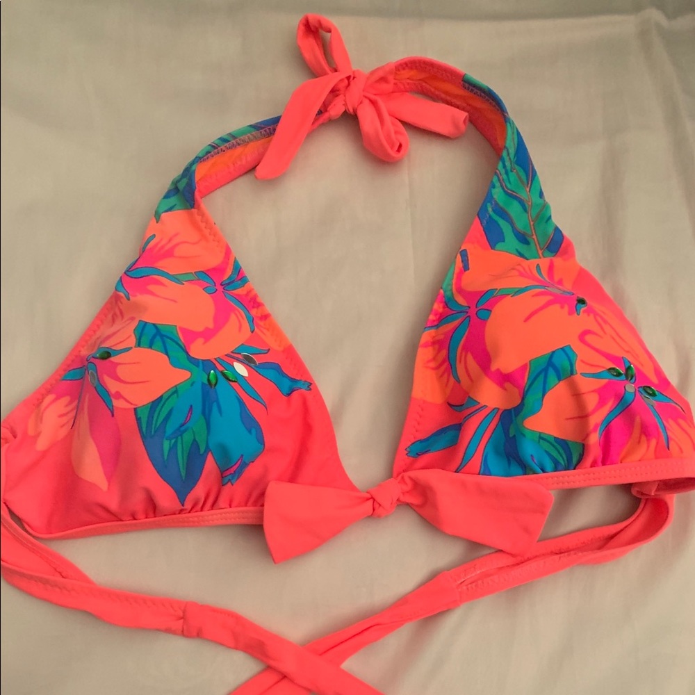 Multi Colored Bikini Top. Vibrant Colors.